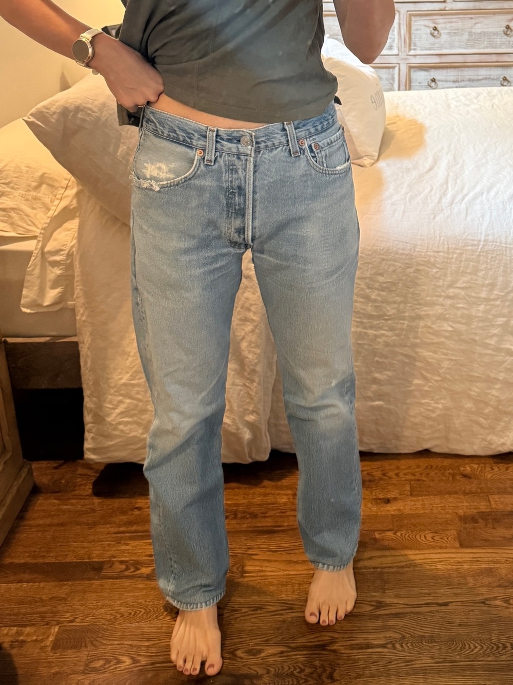 Vintage 501 Levi's Light Blue Relaxed Women's Jeans